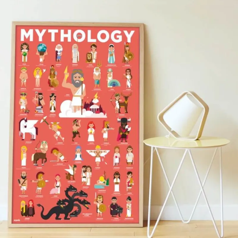 POPPIK Poster en stickers "Mythologie"< Jeux, Puzzles Et Stickers Poppik | Autocollants Et Décalcomanies