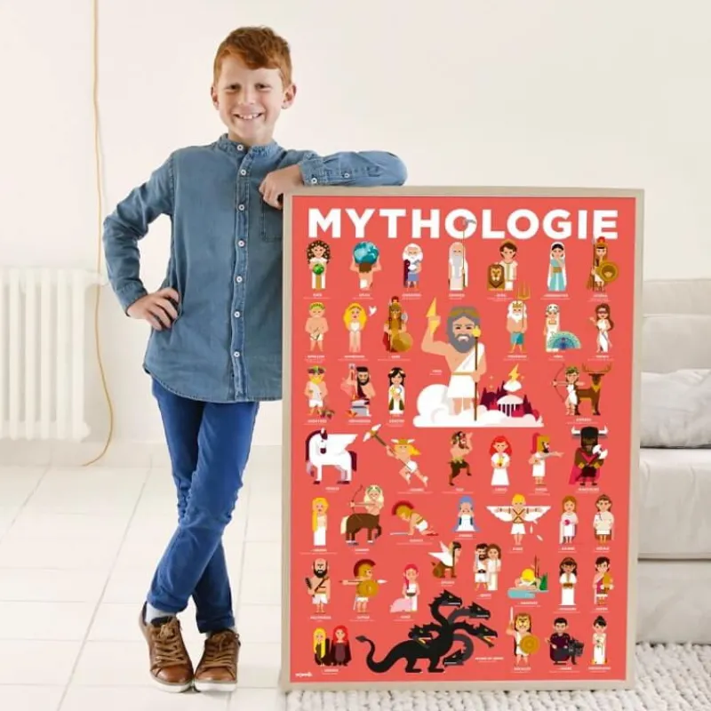 POPPIK Poster en stickers "Mythologie"< Jeux, Puzzles Et Stickers Poppik | Autocollants Et Décalcomanies