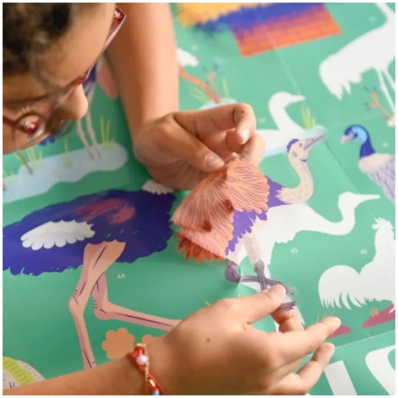 POPPIK Poster en stickers "Oiseaux"< Jeux, Puzzles Et Stickers Poppik | Autocollants Et Décalcomanies