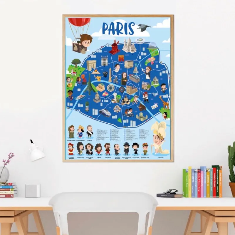 POPPIK Poster en stickers "Paris"< Jeux, Puzzles Et Stickers Poppik | Autocollants Et Décalcomanies
