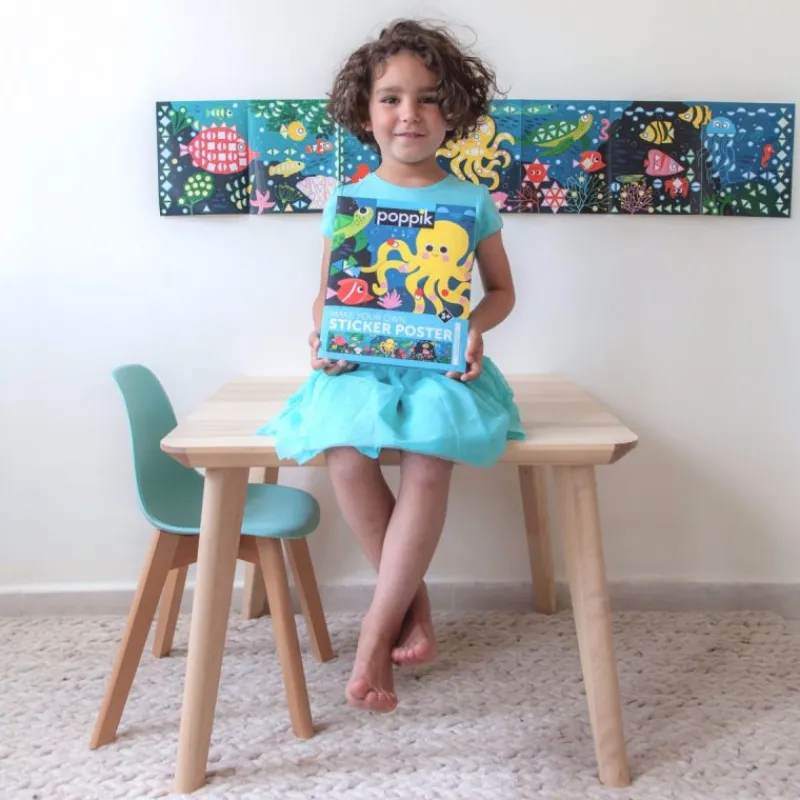 POPPIK Poster mosaïque avec des gommettes "Aquarium"< Jeux, Puzzles Et Stickers Poppik | Autocollants Et Décalcomanies