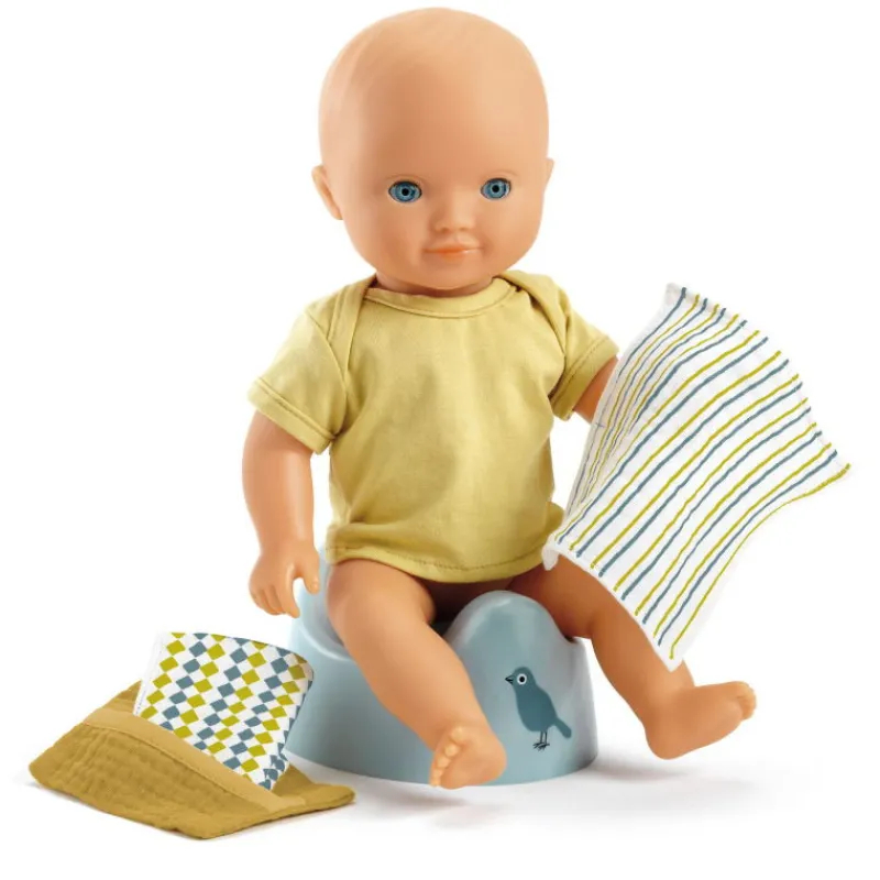 Djeco Pot & lingettes, accessoire pour poupée POMEA de 7853< Poupées, Peluches