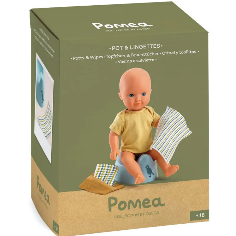 Djeco Pot & lingettes, accessoire pour poupée POMEA de 7853< Poupées, Peluches