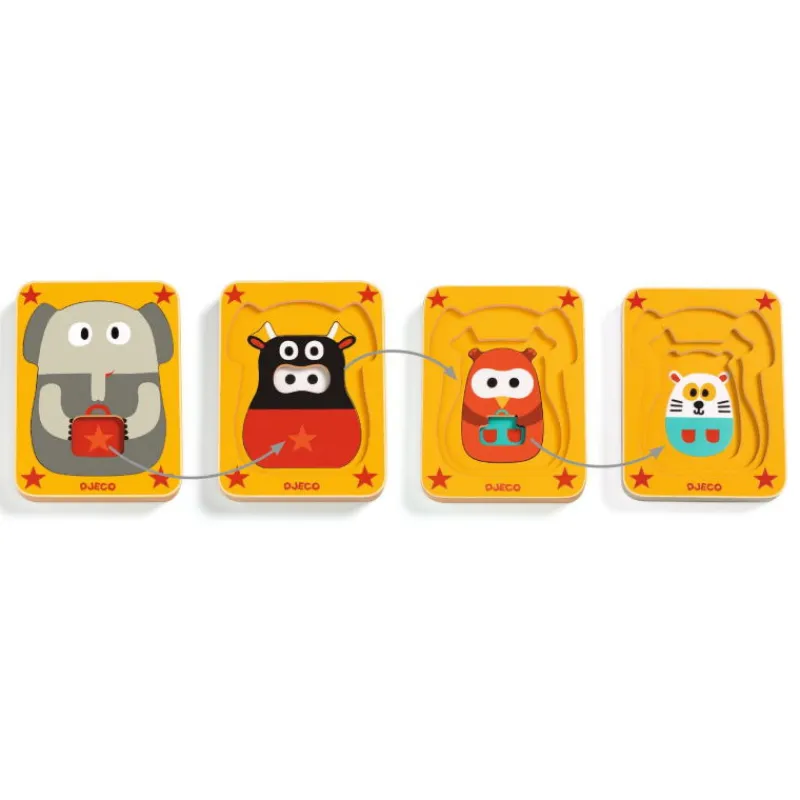 Djeco Puzzle 3 niveaux Leo & Co 1475<Enfant Puzzle Djeco | Puzzles 1er Age