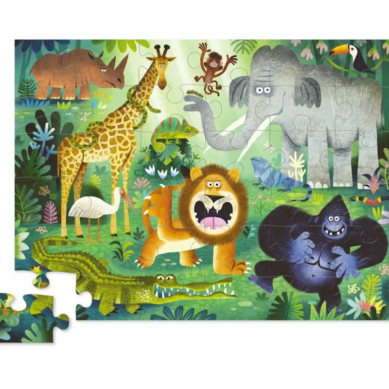 Crocodile Creek Puzzle 36 pcs 'Animaux très sauvages'<Enfant Puzzles Dès 4 Ans, 36 Pcs
