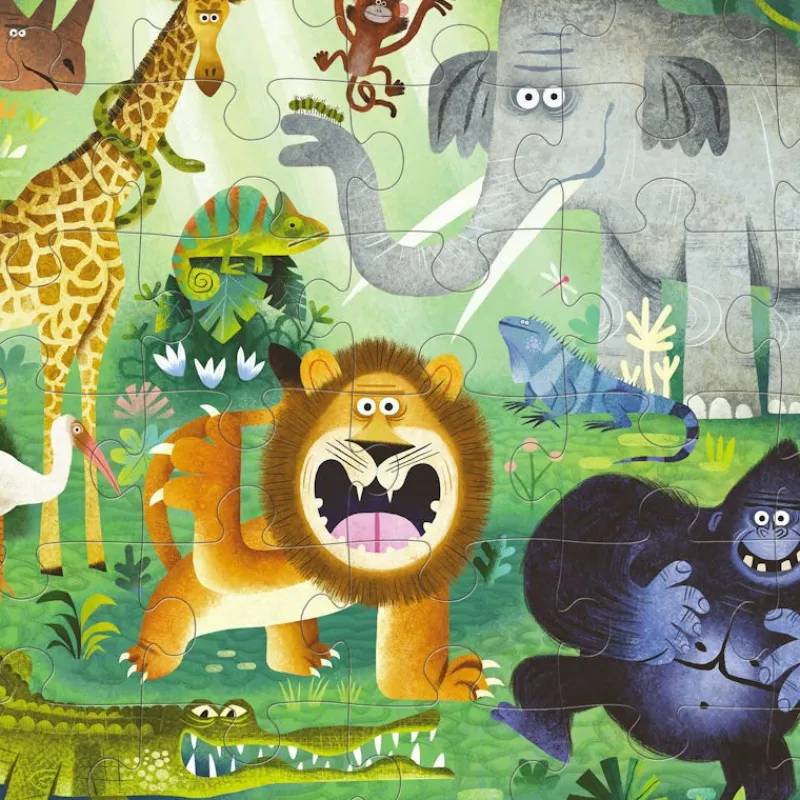 Crocodile Creek Puzzle 36 pcs 'Animaux très sauvages'<Enfant Puzzles Dès 4 Ans, 36 Pcs