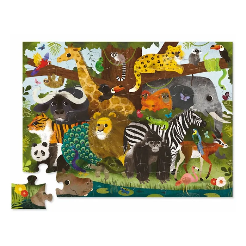 Crocodile Creek Puzzle 36 pcs 'Les amis de la jungle'<Enfant Puzzles Dès 4 Ans, 36 Pcs