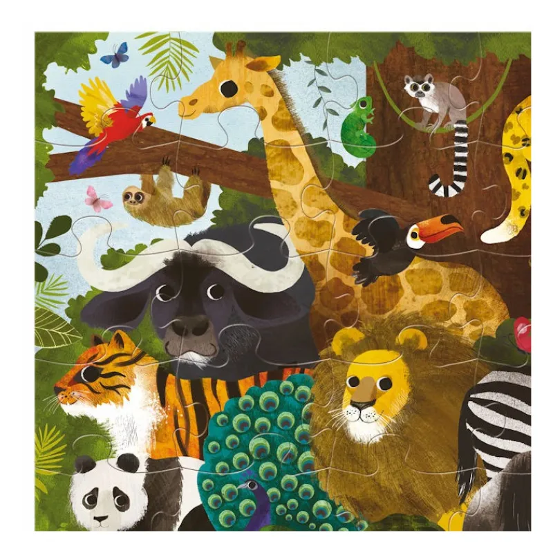 Crocodile Creek Puzzle 36 pcs 'Les amis de la jungle'<Enfant Puzzles Dès 4 Ans, 36 Pcs