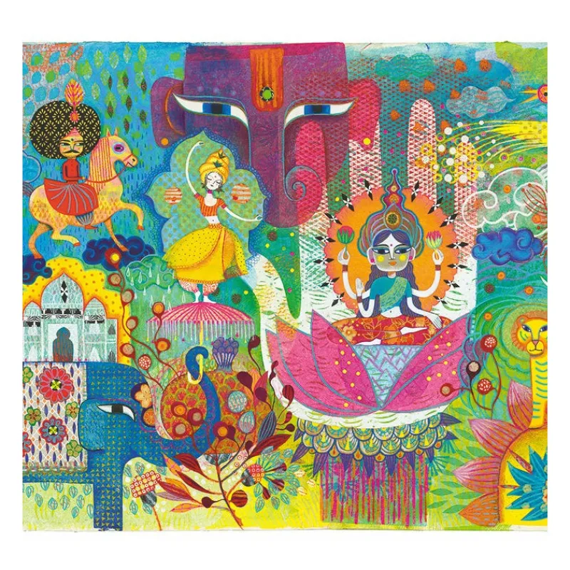 Djeco Puzzle 1000 pcs Magic India 7649<Enfant Puzzles Et Jeux Djeco | Puzzles Dès 8 Ans, 500 Pcs Et +