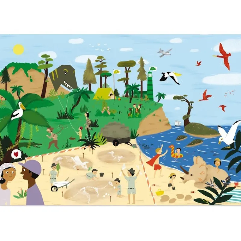 PIROUETTE CACAHOUETE Puzzle à remonter le temps 'Jurassique' Pirouette Cacahouète<Enfant Jeux Pirouette Cacahouète | Puzzles Dès 6 Ans, 100 Pcs