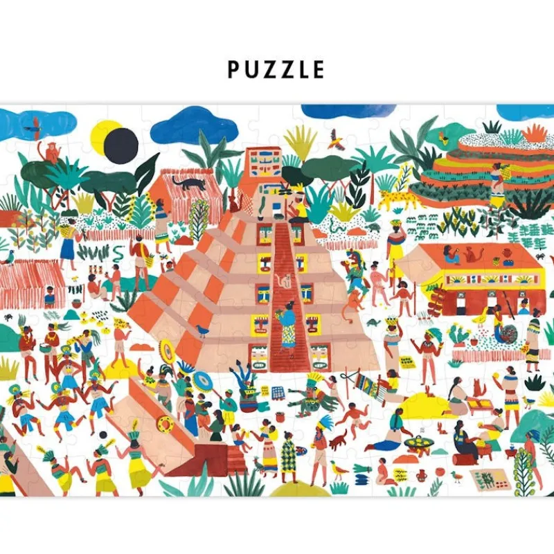 PIROUETTE CACAHOUETE Puzzle à remonter le temps 'Mayas' Pirouette Cacahouète<Enfant Jeux Pirouette Cacahouète | Puzzles Dès 6 Ans, 100 Pcs