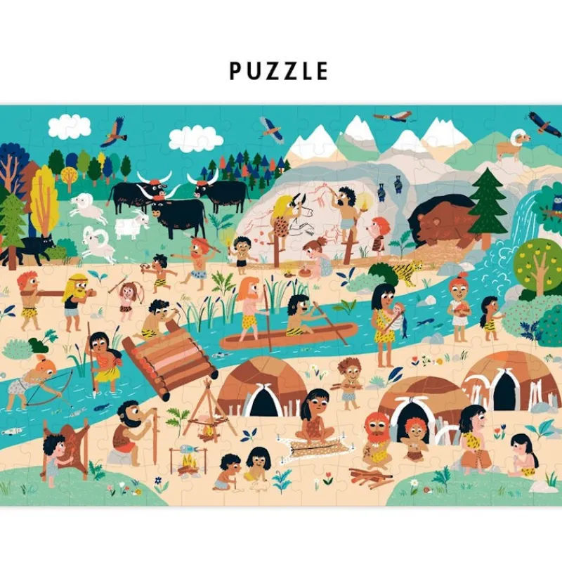 PIROUETTE CACAHOUETE Puzzle à remonter le temps 'Préhistoire' Pirouette Cacahouète<Enfant Jeux Pirouette Cacahouète | Puzzles Dès 6 Ans, 100 Pcs