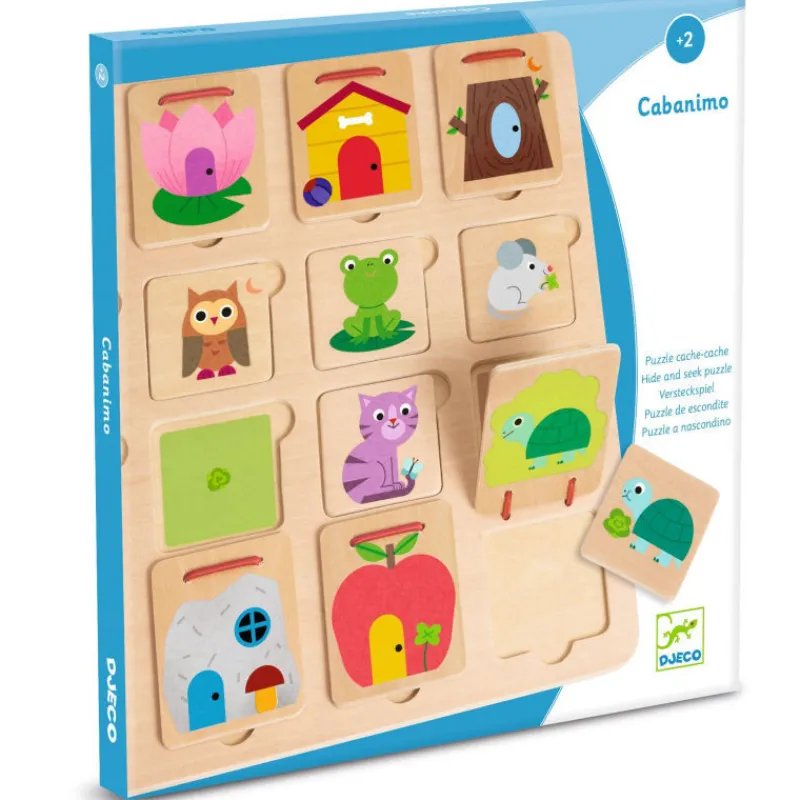 Djeco Puzzle cache-cache "Cabanimo" 1520<Enfant Puzzle Djeco | Puzzles Dès 2 Ans: 2, 12 Et 24 Pcs