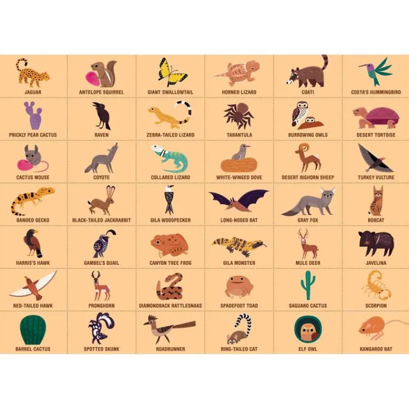 Mudpuppy Puzzle 'Cherche & Trouve' Animaux du desert 64 pcs<Enfant Puzzles Dès 5 Ans, 54 Pcs
