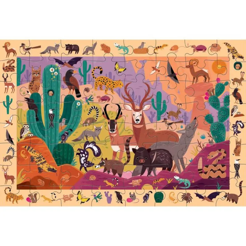 Mudpuppy Puzzle 'Cherche & Trouve' Animaux du desert 64 pcs<Enfant Puzzles Dès 5 Ans, 54 Pcs