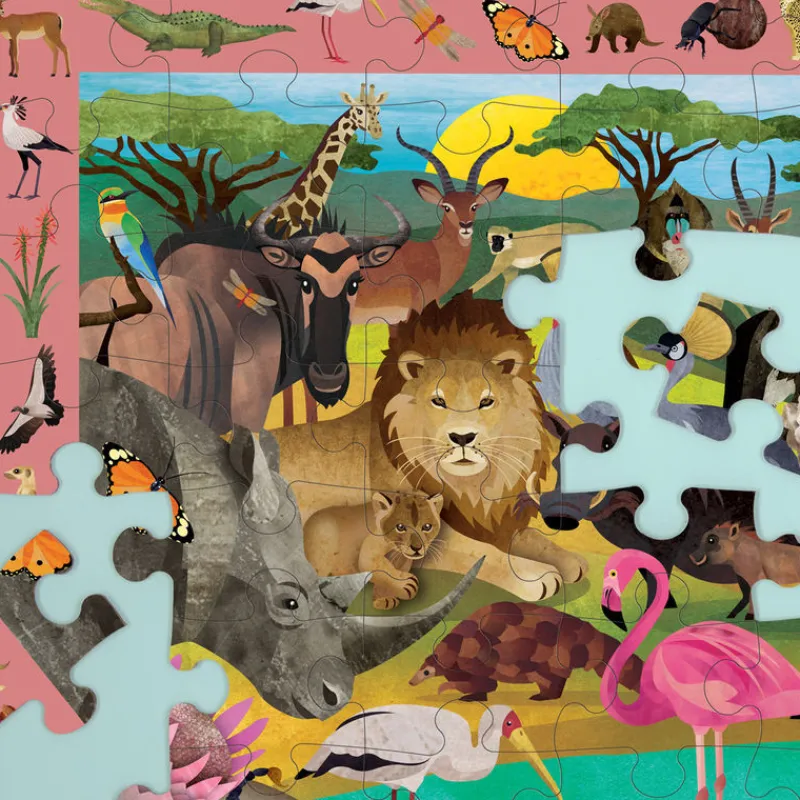 Mudpuppy Puzzle 'Cherche & Trouve' Safari africain 64 pcs<Enfant Puzzles Dès 5 Ans, 54 Pcs