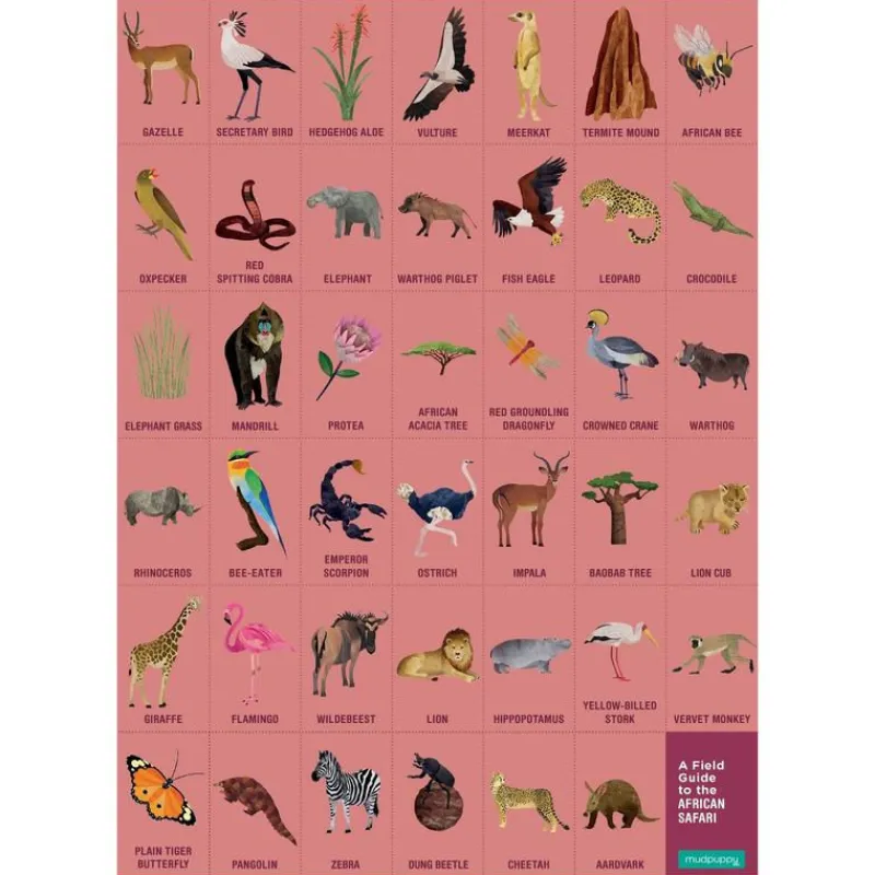 Mudpuppy Puzzle 'Cherche & Trouve' Safari africain 64 pcs<Enfant Puzzles Dès 5 Ans, 54 Pcs
