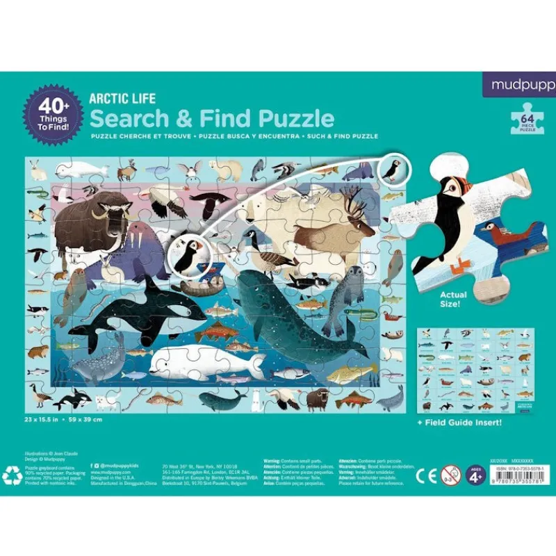 Mudpuppy Puzzle 'Cherche & Trouve' Vie arctique 64 pcs<Enfant Puzzles Dès 5 Ans, 54 Pcs