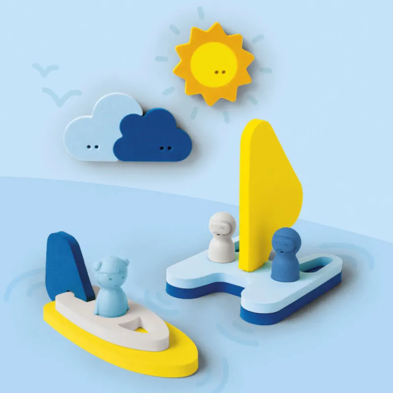 Quut Puzzle de bain "Mettre les Voiles"<Enfant Puzzles 1er Age | Jouets De Bain