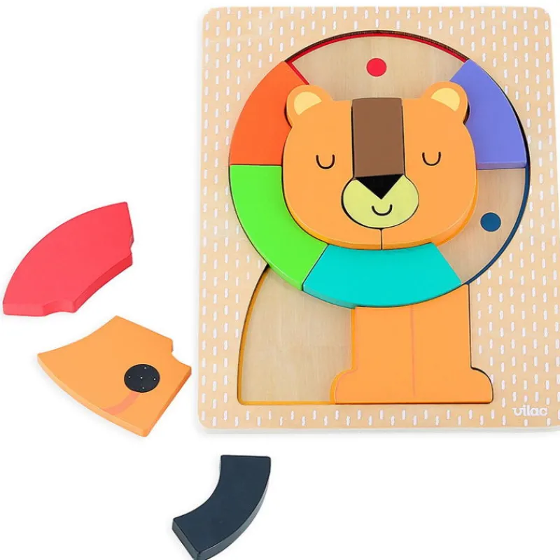 VILAC Puzzle d'encastrement en bois 'Lion' Andy Westface pour 7411<Enfant Puzzles 1er Age | Jouets À Encastrer, Empiler