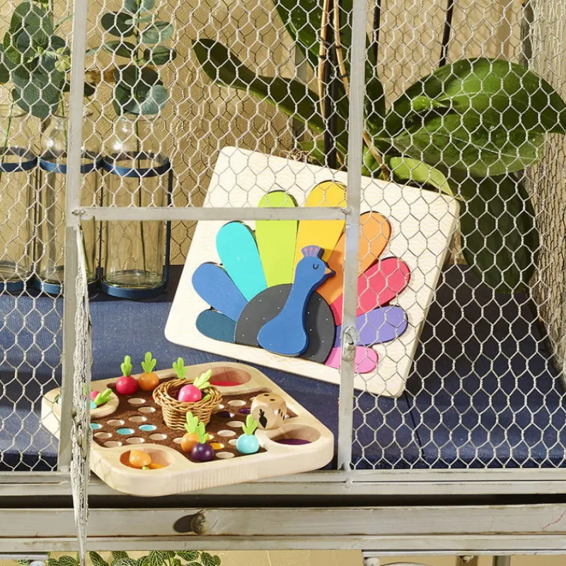 VILAC Puzzle d'encastrement en bois 'Paon' Andy Westface pour 7413<Enfant Puzzles 1er Age | Jouets À Encastrer, Empiler