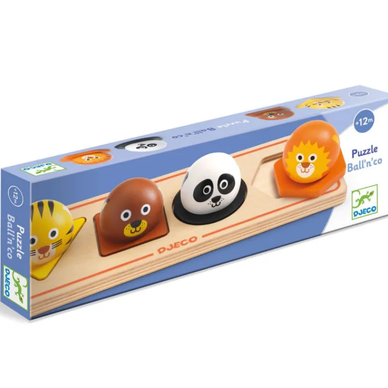 Djeco Puzzle d'encastrement en bois "Ball'n'Co" 1120<Enfant Puzzle Djeco | Puzzles 1er Age