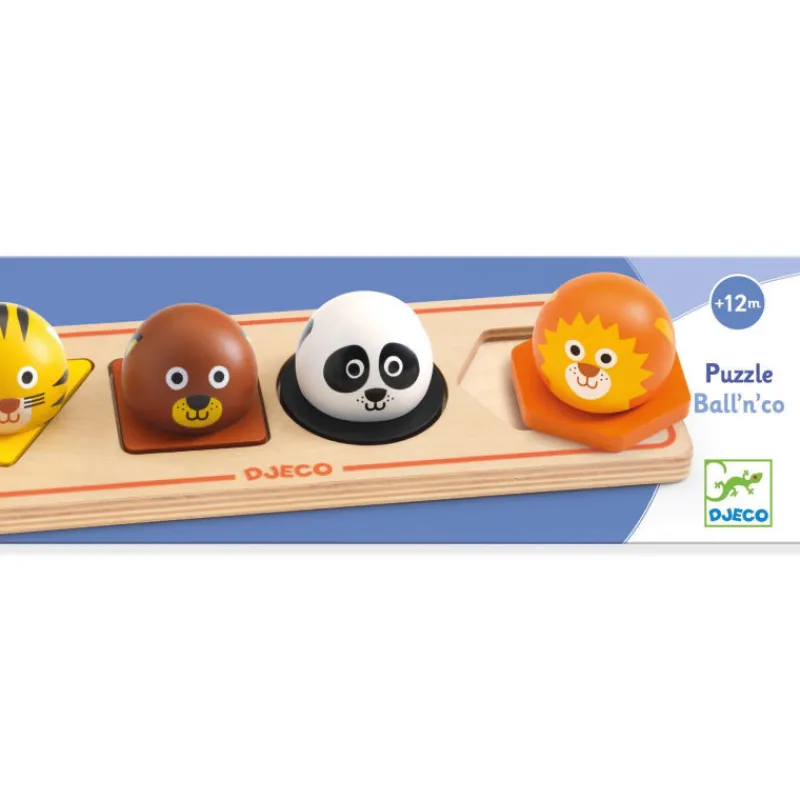 Djeco Puzzle d'encastrement en bois "Ball'n'Co" 1120<Enfant Puzzle Djeco | Puzzles 1er Age