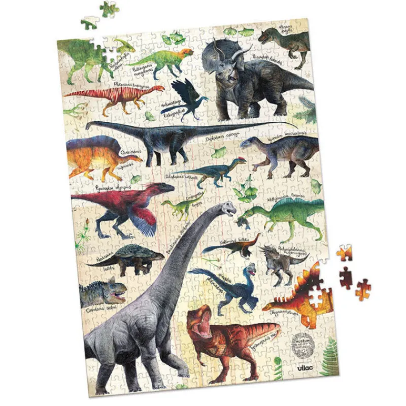 VILAC Puzzle dinosaures 500 pcs Muséum national Histoire naturelle 9625<Enfant Puzzles Dès 8 Ans, 500 Pcs Et + | Jeux De Société