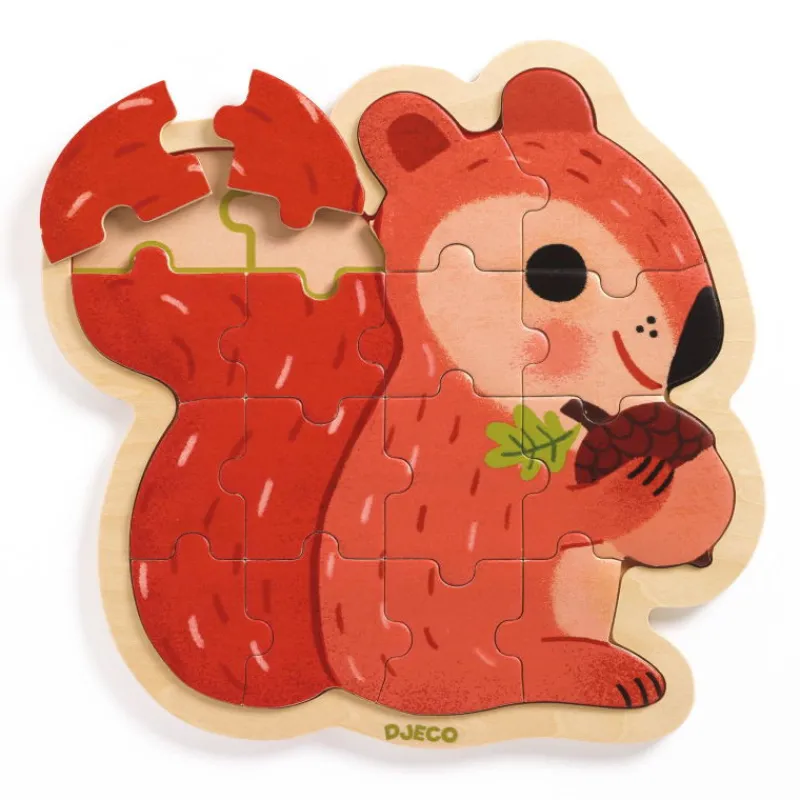 Djeco Puzzle en bois 'Puzzlo Nut' 16 pcs 1824<Enfant Puzzle Djeco | Puzzles Dès 2 Ans: 2, 12 Et 24 Pcs