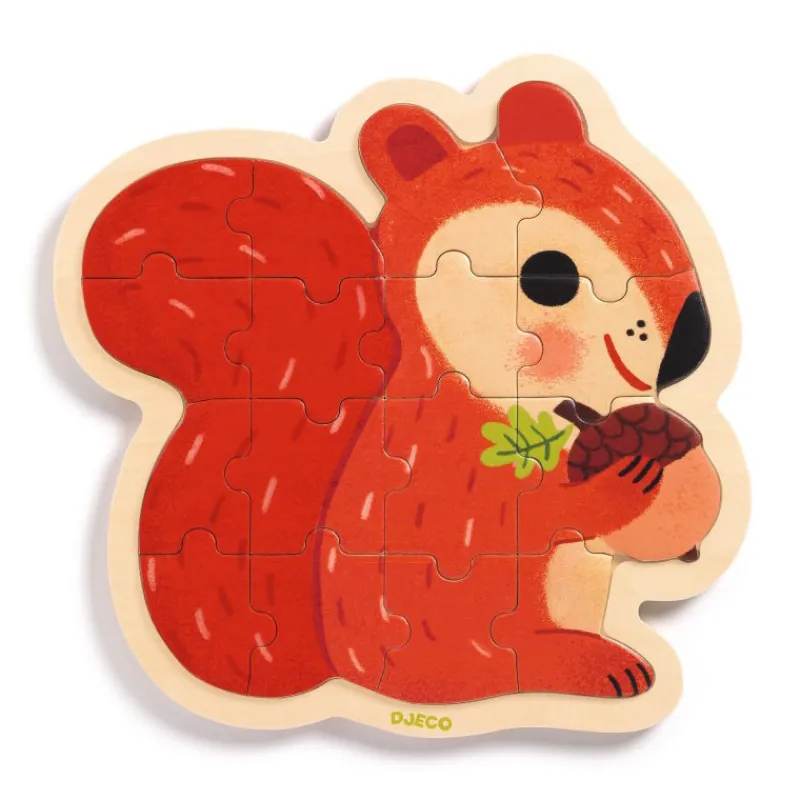 Djeco Puzzle en bois 'Puzzlo Nut' 16 pcs 1824<Enfant Puzzle Djeco | Puzzles Dès 2 Ans: 2, 12 Et 24 Pcs