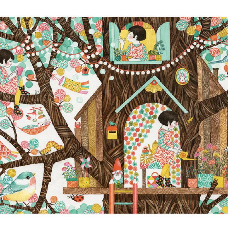 Djeco Puzzle Gallery 200 pcs "Tree house" 7641<Enfant Puzzles Et Jeux Djeco | Puzzle Djeco