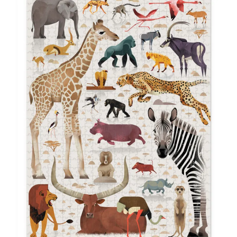 Crocodile Creek Puzzle 'Les animaux d'Afrique' 750 pcs<Enfant Puzzles Dès 8 Ans, 500 Pcs Et +