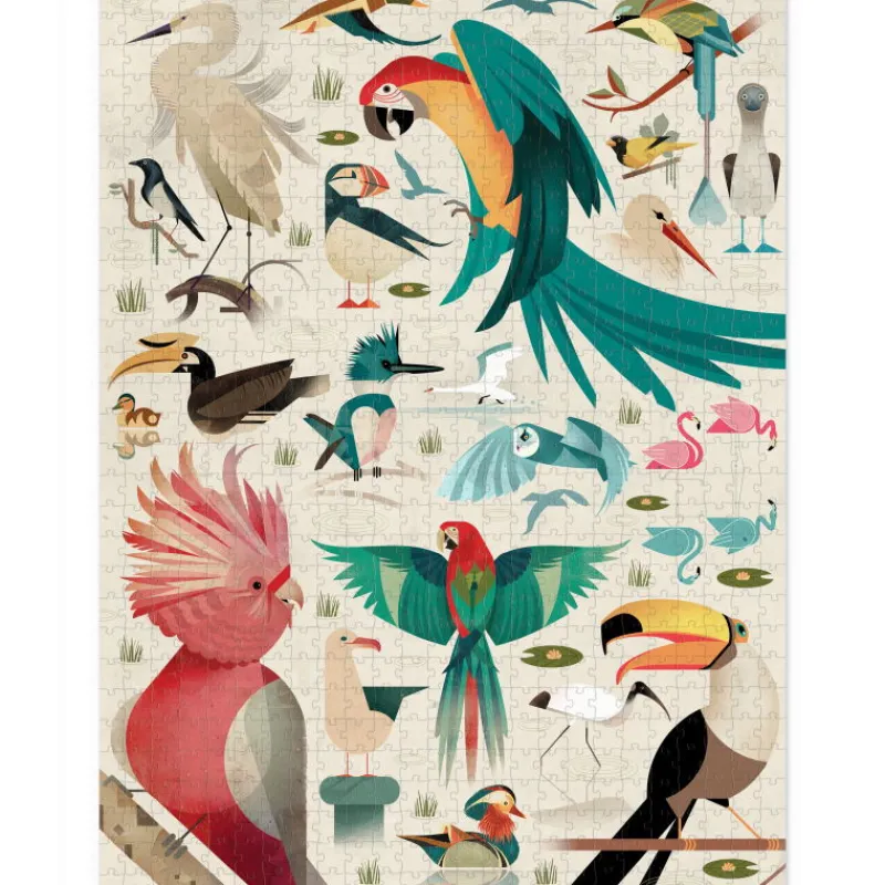 Crocodile Creek Puzzle 'Les oiseaux' 750 pcs<Enfant Puzzles Dès 8 Ans, 500 Pcs Et +
