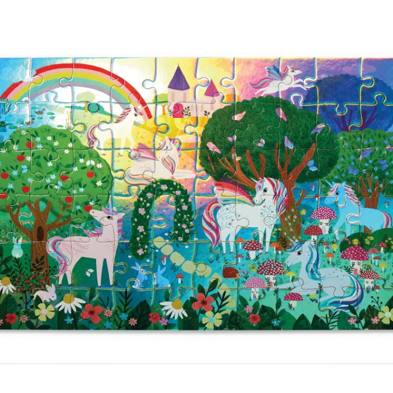 Crocodile Creek Puzzle métallisé "Licornes" 60 pcs<Enfant Puzzles Dès 5 Ans, 54 Pcs