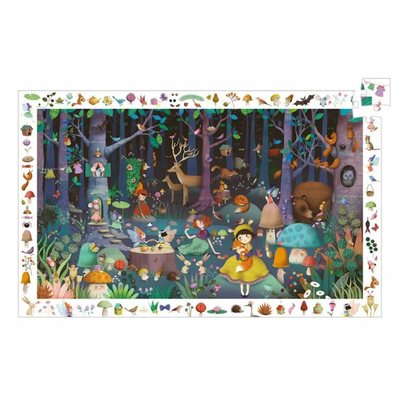 Djeco Puzzle observation 'Forêt enchantée' 100 pcs DJO7504<Enfant Puzzles Et Jeux Djeco | Puzzle Djeco