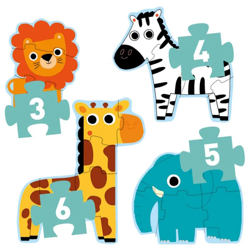 Djeco Puzzle primo Dans la jungle 7135<Enfant Puzzle Djeco | Puzzles Dès 2 Ans: 2, 12 Et 24 Pcs