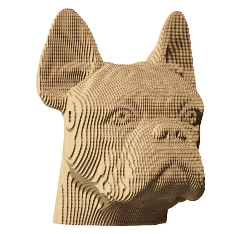 Cartonic Puzzle sculpture 3D en carton - Bulldog -< Déco Design | Puzzles 3d