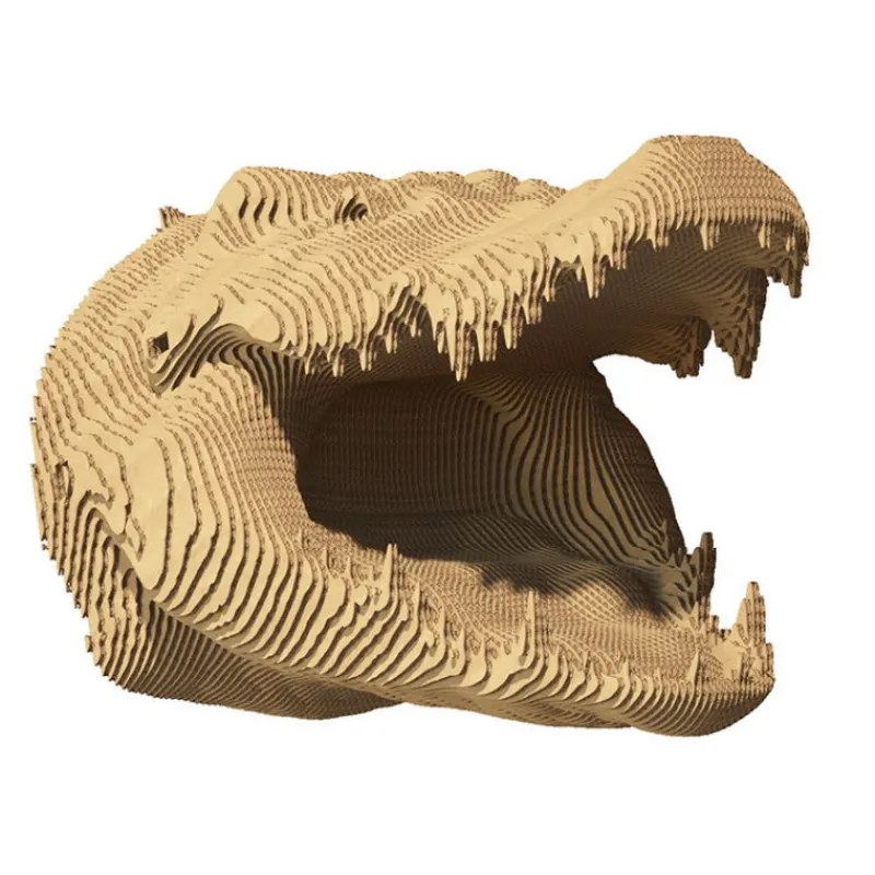 Cartonic Puzzle sculpture 3D en carton - Crocodile -< Déco Design | Puzzles 3d