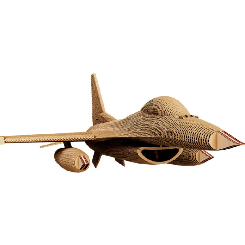 Cartonic Puzzle sculpture 3D en carton - F16 Fighting Falcon -< Déco Design | Puzzles 3d