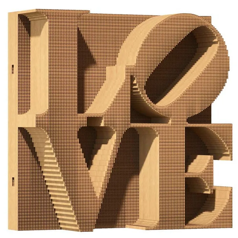 Cartonic Puzzle sculpture 3D en carton - Love -< Déco Design | Puzzles 3d
