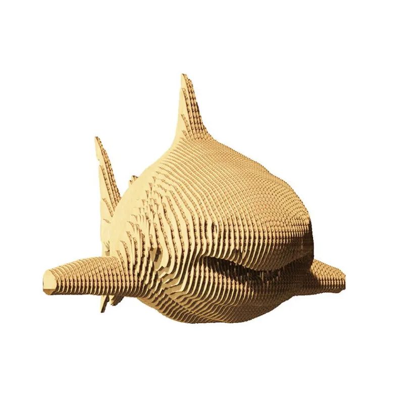 Cartonic Puzzle sculpture 3D en carton - Requin -< Déco Design | Puzzles 3d