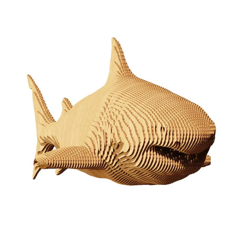 Cartonic Puzzle sculpture 3D en carton - Requin -< Déco Design | Puzzles 3d