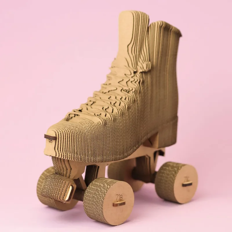 Cartonic Puzzle sculpture 3D en carton - Roller skate -< Déco Design | Puzzles 3d
