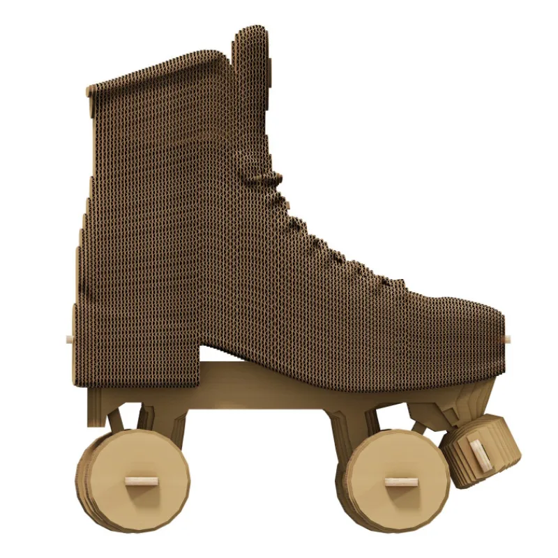 Cartonic Puzzle sculpture 3D en carton - Roller skate -< Déco Design | Puzzles 3d