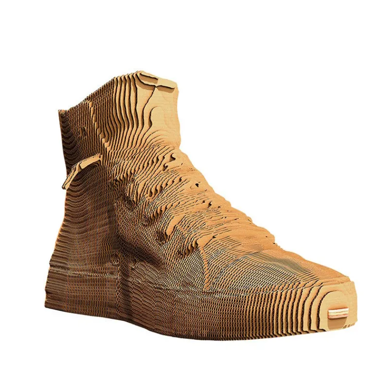 Cartonic Puzzle sculpture 3D en carton - Sneaker montante -< Déco Design | Puzzles 3d