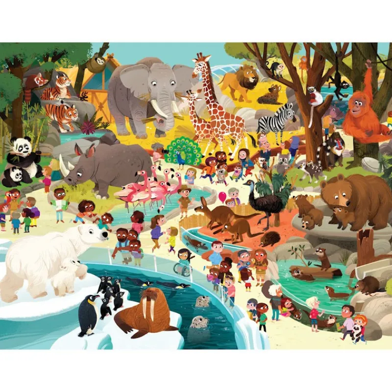 Crocodile Creek Puzzle Une journée au zoo 48 pcs<Enfant Puzzles Dès 5 Ans, 54 Pcs | Puzzles Dès 4 Ans, 36 Pcs