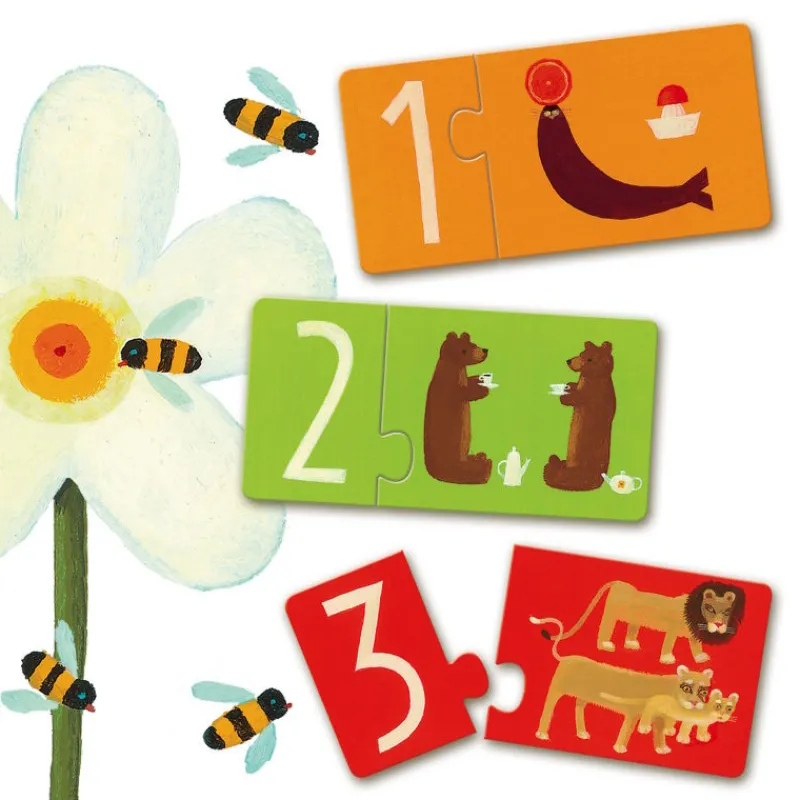 Djeco 10 puzzles duo "Chiffres" 8151<Enfant Puzzle Djeco | Puzzles 1er Age