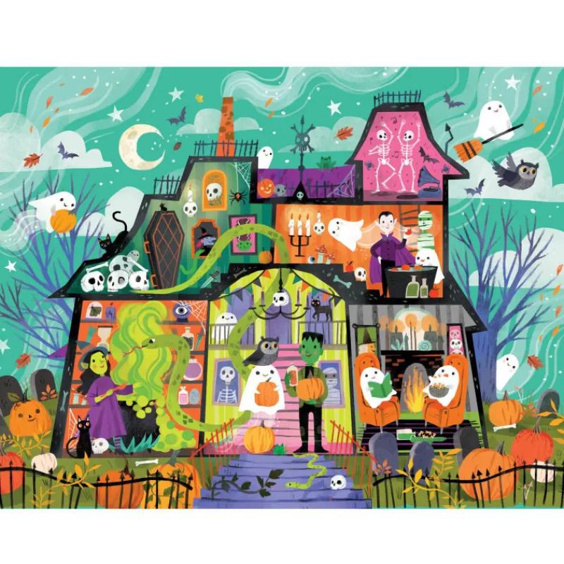 Crocodile Creek "Halloween - La Maison Hantée" Puzzle silhouette 36 pcs<Enfant Puzzles Dès 4 Ans, 36 Pcs