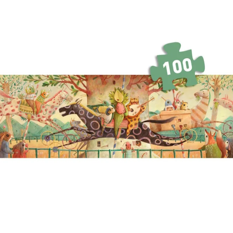 Djeco "Wonderful Ride" Puzzle gallery 100 pcs 7681<Enfant Puzzles Et Jeux Djeco | Puzzle Djeco