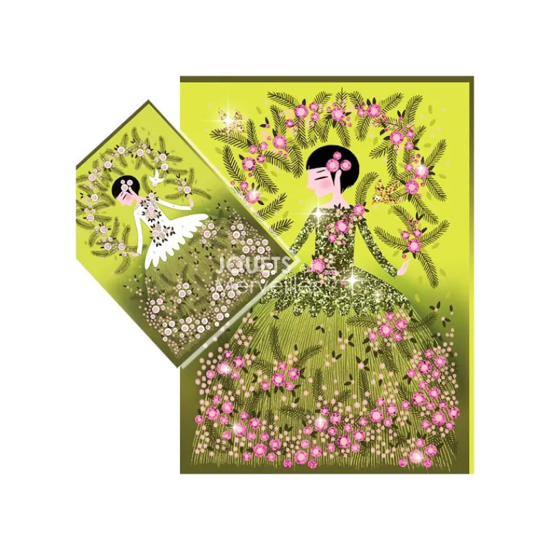 Djeco Robes à paillettes, Tableaux à pailleter DJO 9500< Sables Colorés, Paillettes